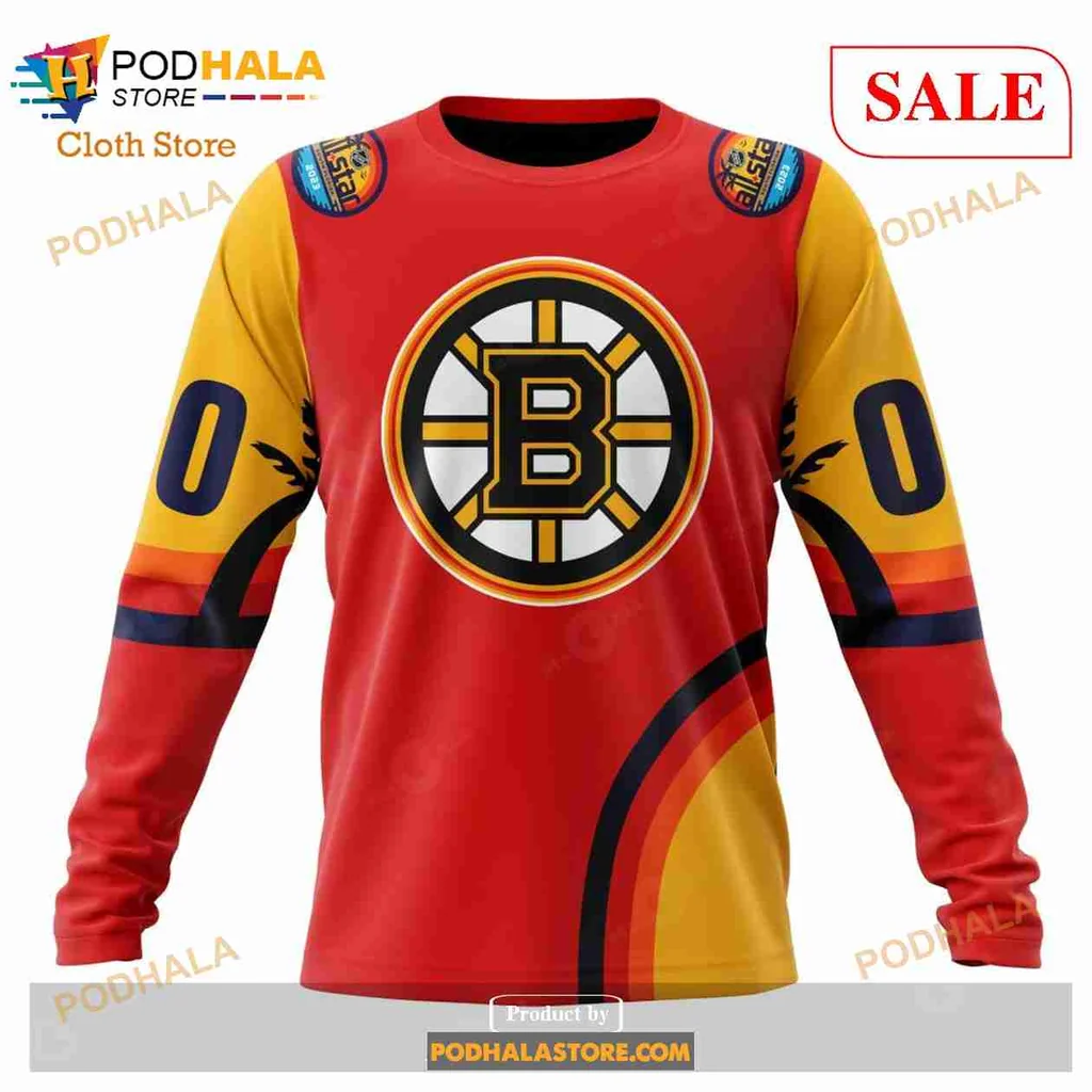 Boston Bruins All Star Game 3D Print Hoodie With Vibrant Florida Sunset Design Boston Bruins All Star Game 3D Print Hoodie With Vibrant Florida Sunset Design