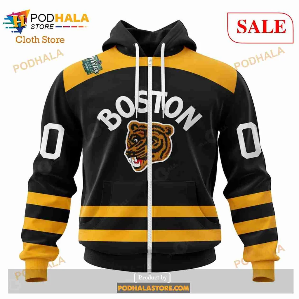 Boston Bruins Bear All Over Print Hoodie With Bold Boston Design Boston Bruins Bear All Over Print Hoodie With Bold Boston Design