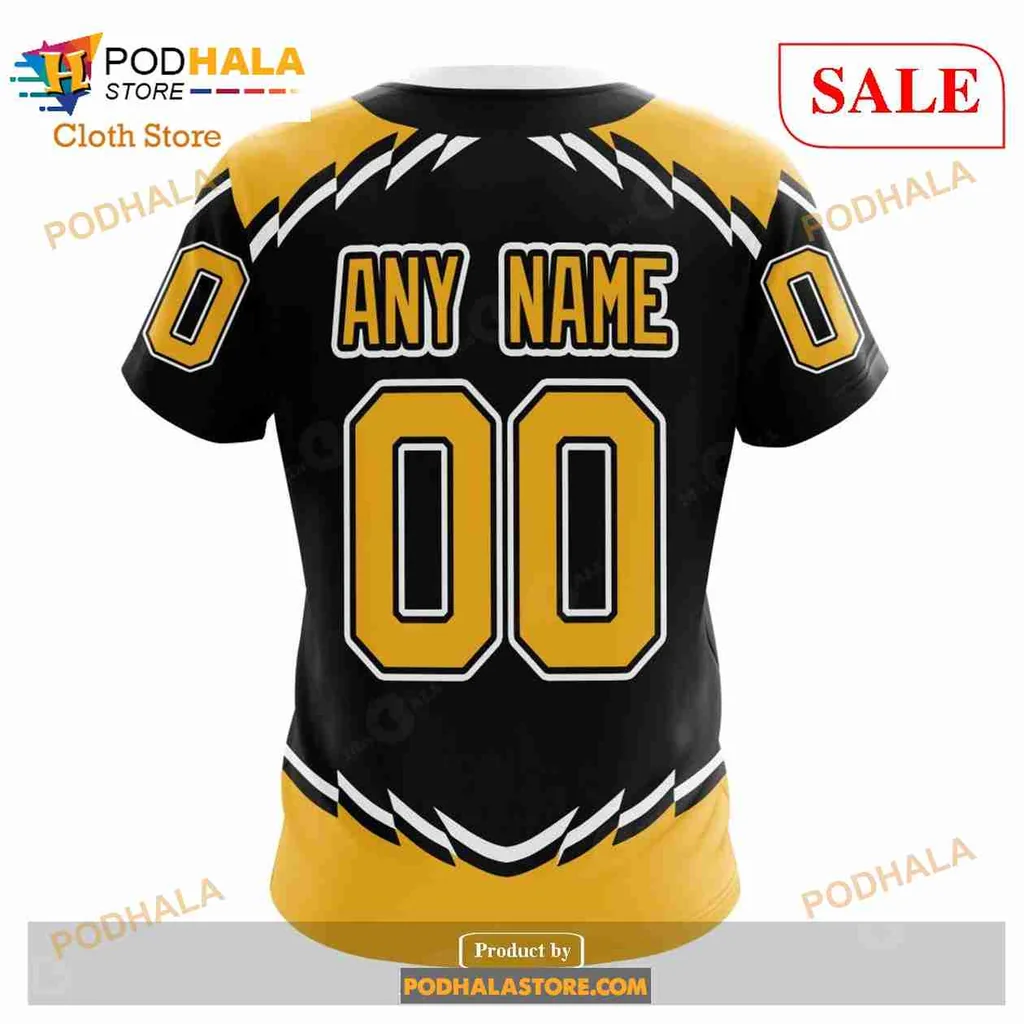 Boston Bruins Bear 3d Hoodie With Retro Yellow Accents - Product View 7 Boston Bruins Bear 3d Hoodie With Retro Yellow Accents - Product View 7