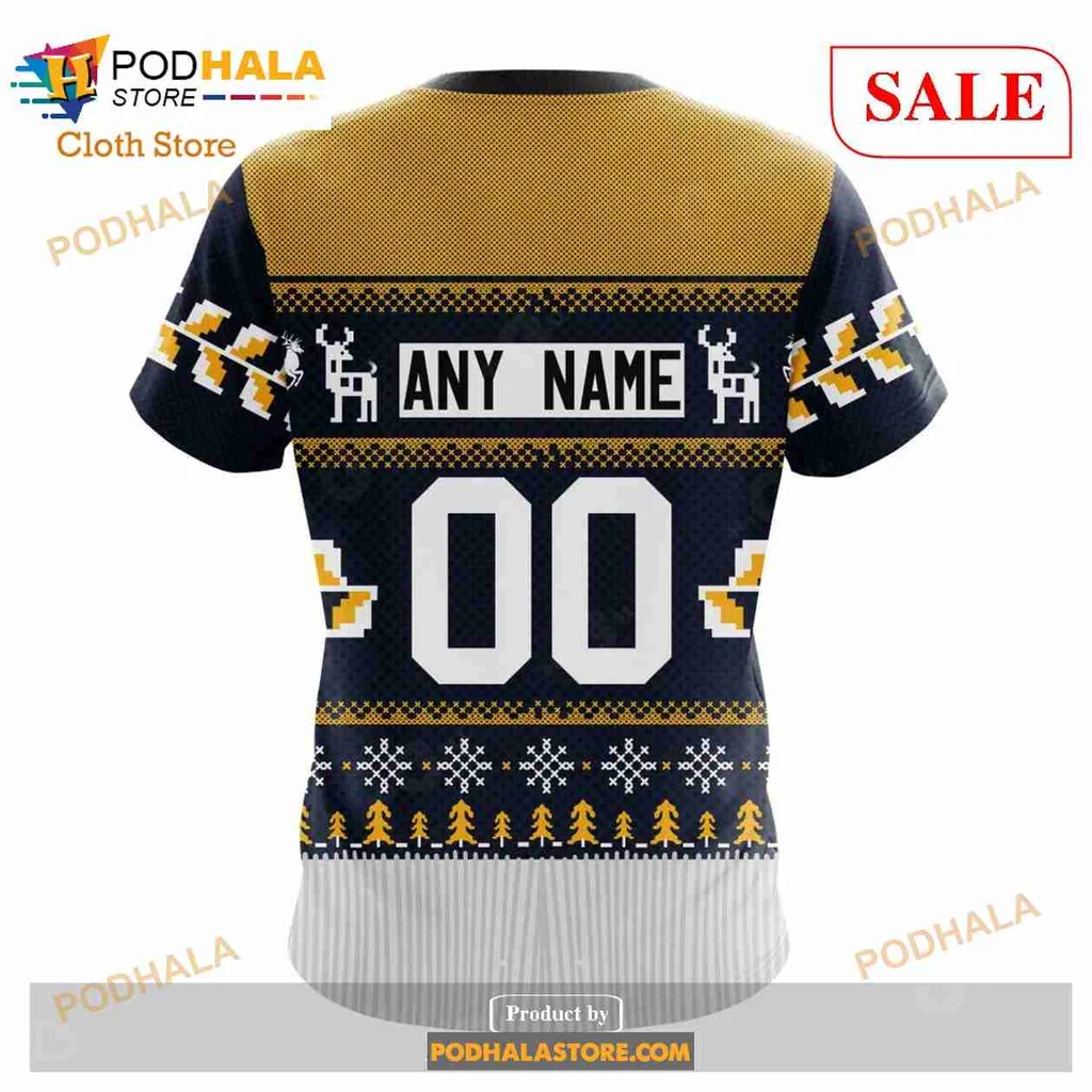 Boston Bruins Christmas Hoodie Featuring Ugly Sweater Design - Product View 7 Boston Bruins Christmas Hoodie Featuring Ugly Sweater Design - Product View 7