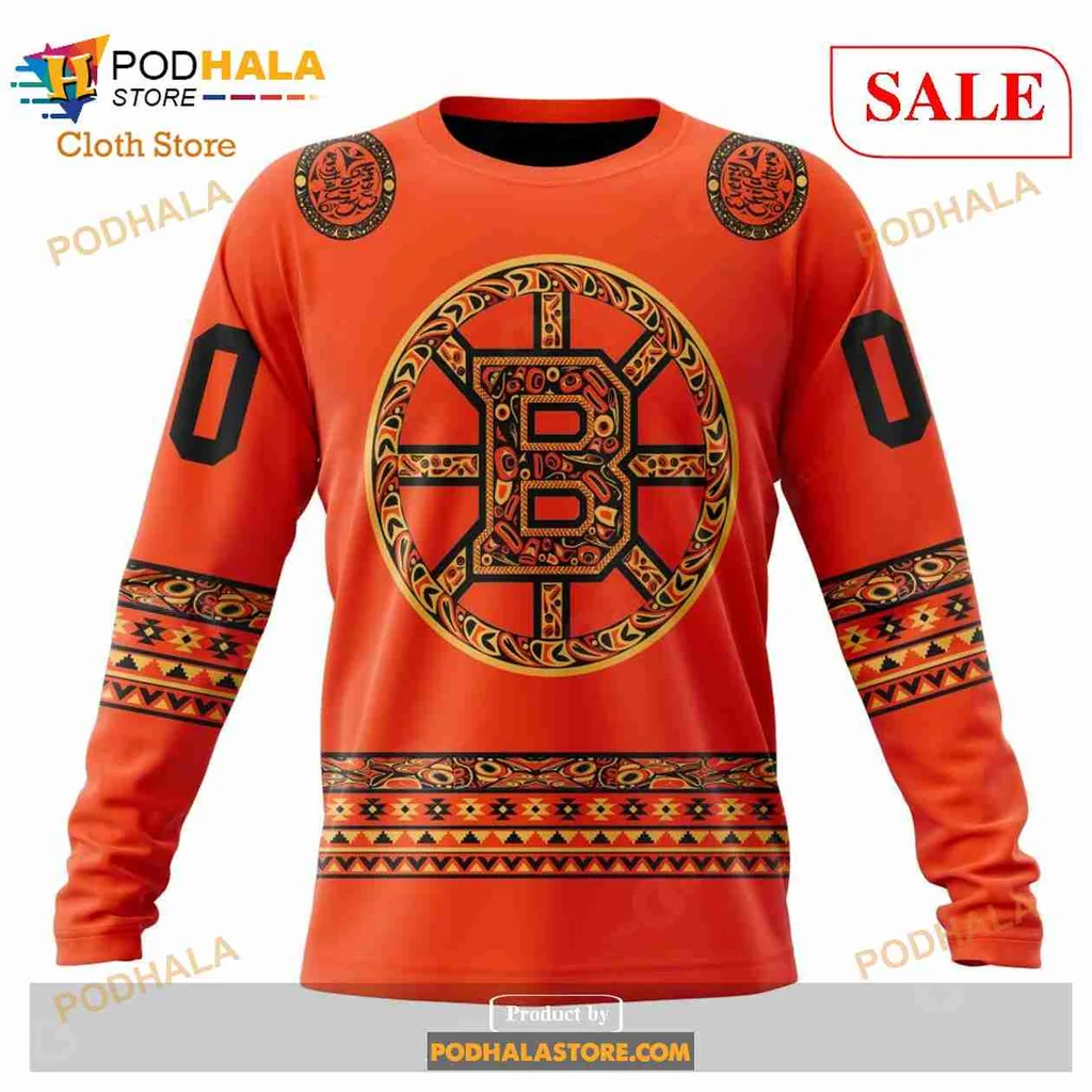 Boston Bruins National Day For Truth And Reconciliation AOP Hoodie Boston Bruins National Day For Truth And Reconciliation AOP Hoodie