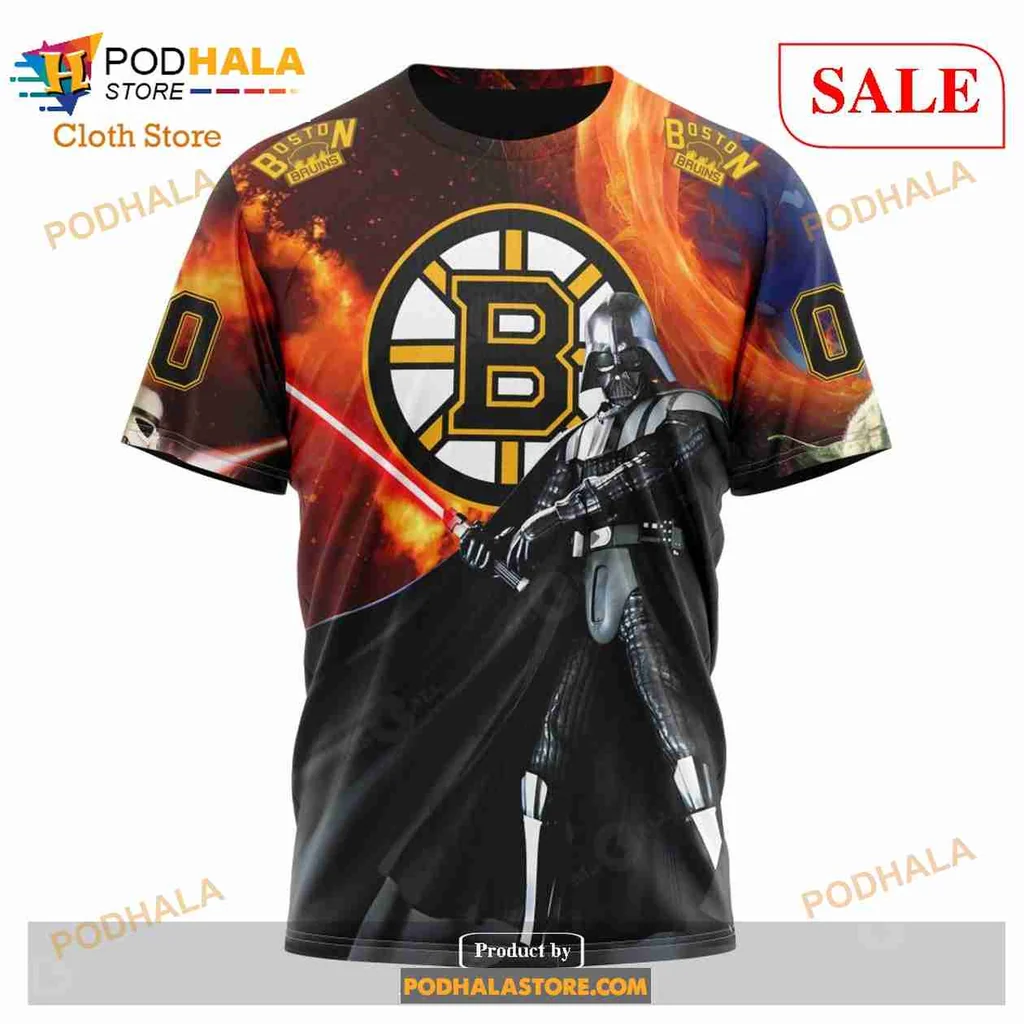 Boston Bruins Star Wars 3d Hoodie Featuring Iconic Characters - Product View 6 Boston Bruins Star Wars 3d Hoodie Featuring Iconic Characters - Product View 6