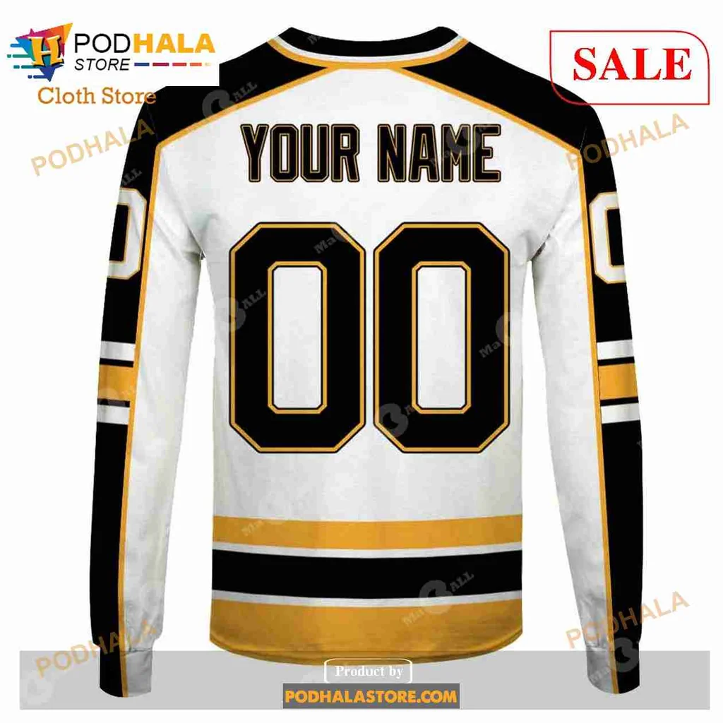 Boston Bruins Vintage 3d Hoodie With Bold Logo And Stripes - Product View 7 Boston Bruins Vintage 3d Hoodie With Bold Logo And Stripes - Product View 7