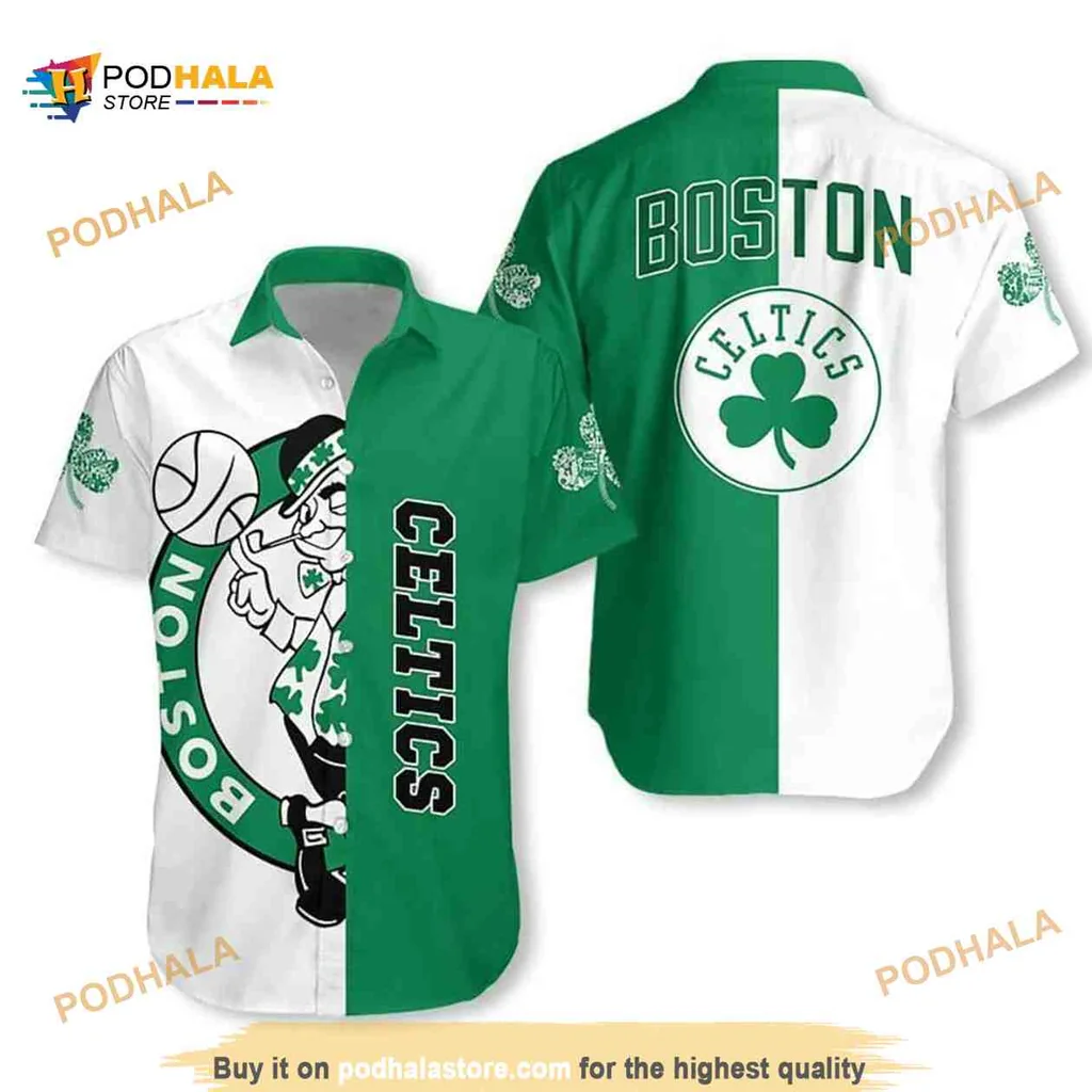 Boston Celtics Funny Hawaiian Shirt With Leprechaun Design