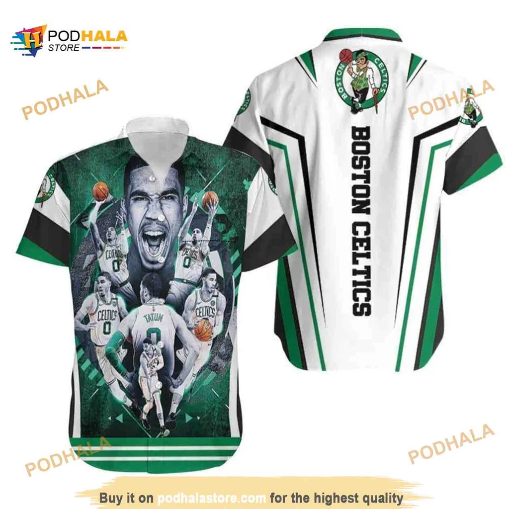 Boston Celtics Jayson Tatum Hawaiian Shirt For Basketball Fans