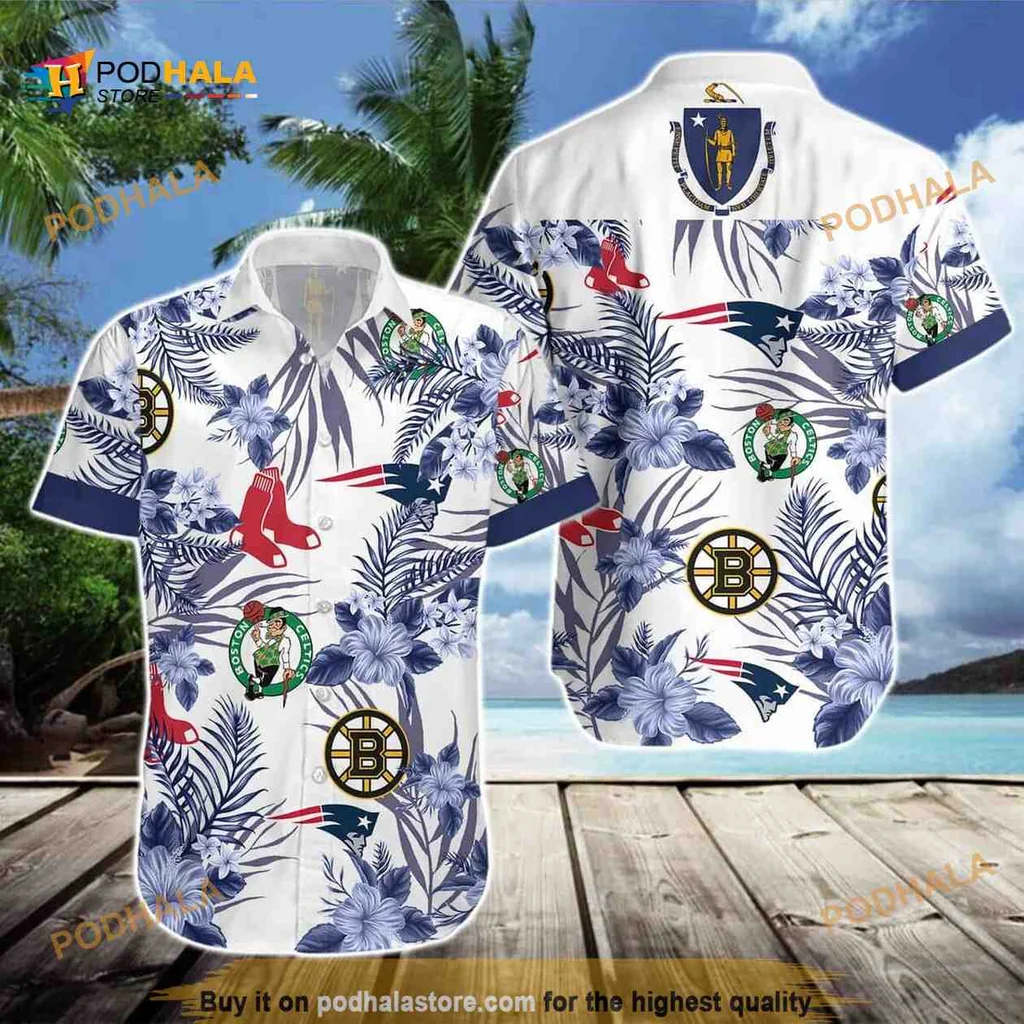 Boston Celtics Tropical Floral Shirt, Fun Hawaiian Style For Sports Fans