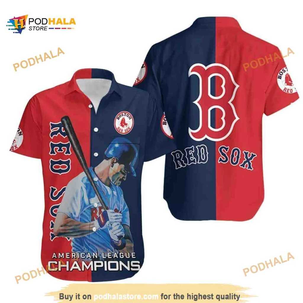 Boston Red Sox Baseball Aloha Shirt, Jim Rice 14 Graphic Design