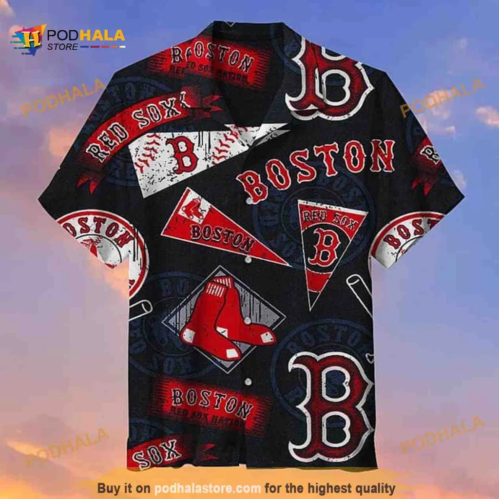 Boston Red Sox Baseball Hawaiian Shirt With Bold Team Graphics