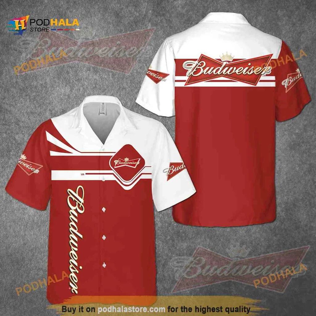 Budweiser Beer Aloha Shirt For Beach Lovers, Perfect Summer Style