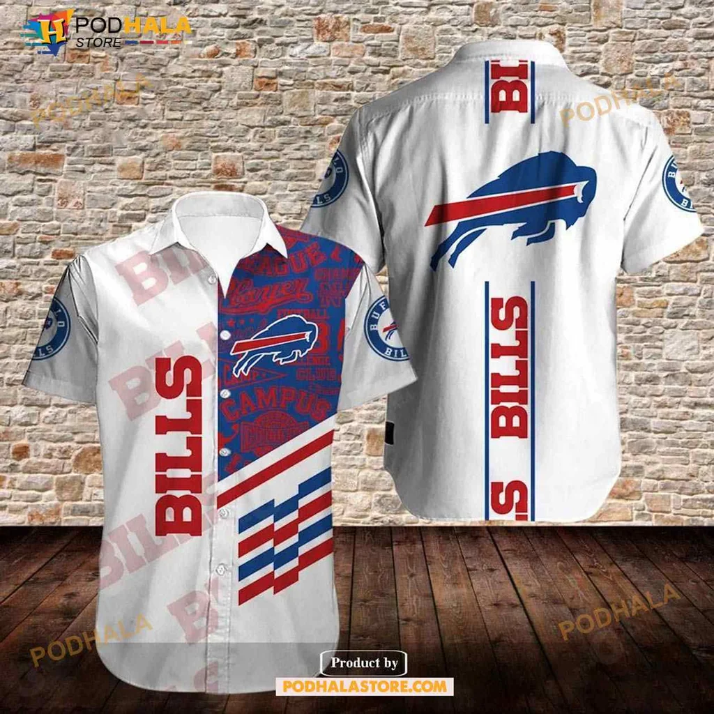 Buffalo Bills Aloha Shirt Featuring Bold Team Colors And Logo