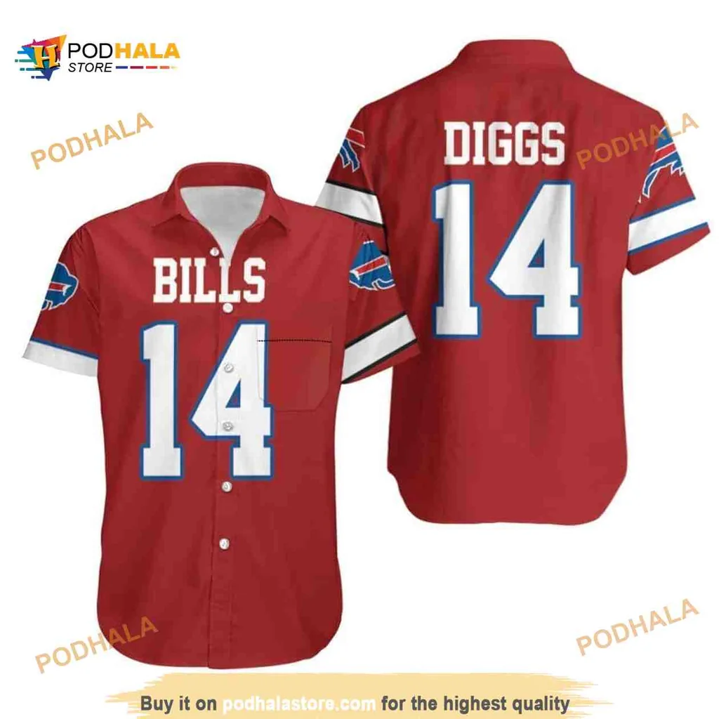Buffalo Bills Aloha Shirt Featuring Diggs 14 For Football Fans