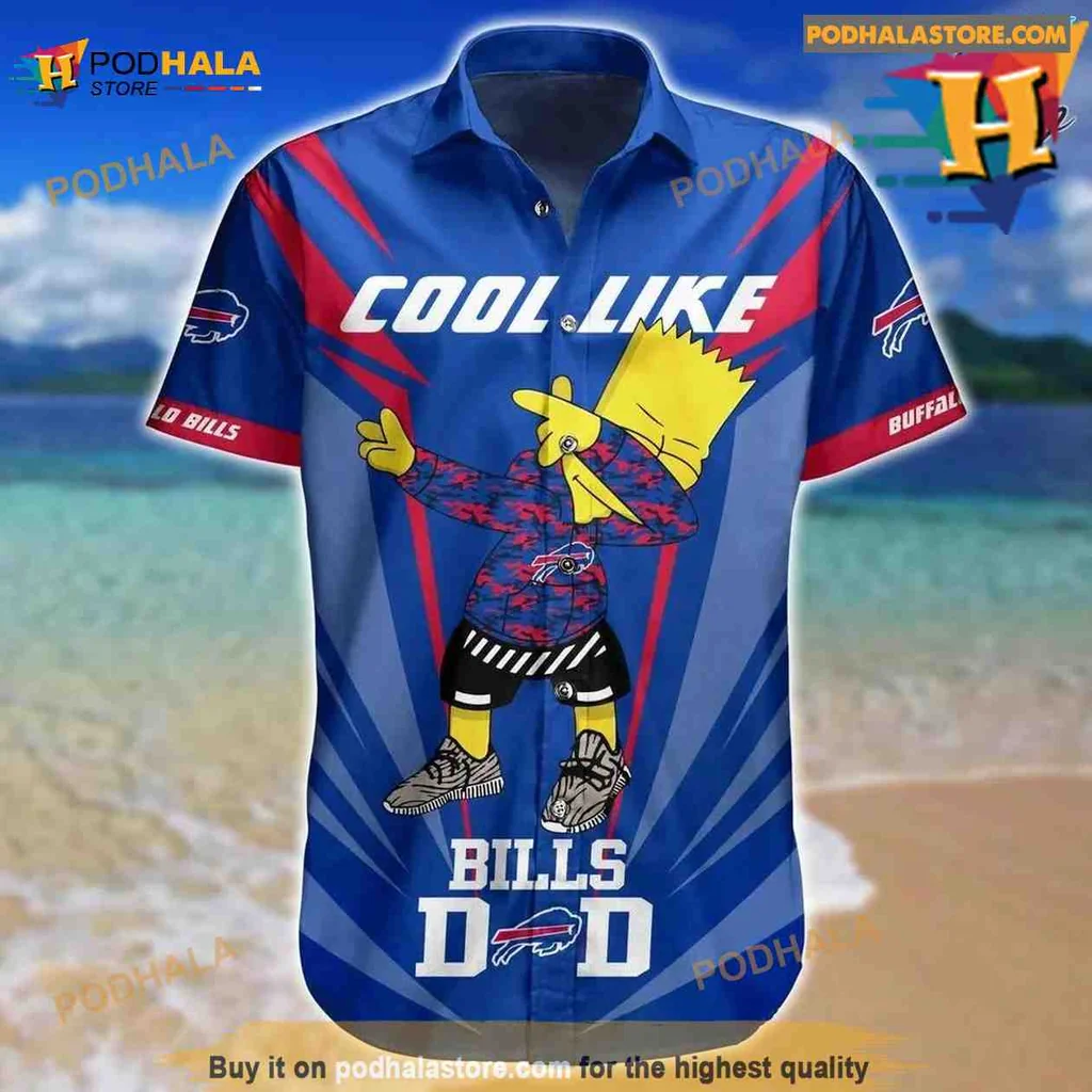 Buffalo Bills Bart Simpson Hawaiian Shirt Cool Like Bills Dad Design