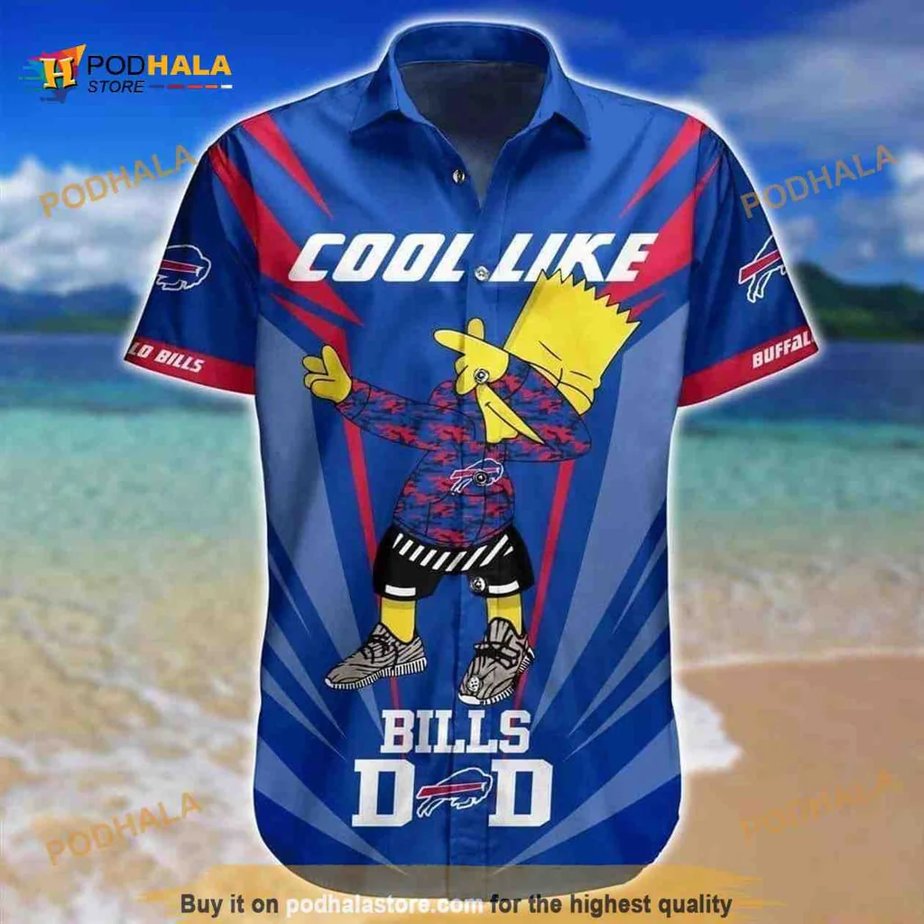 Buffalo Bills Bart Simpson Hawaiian Shirt, Cool Like Dad Design