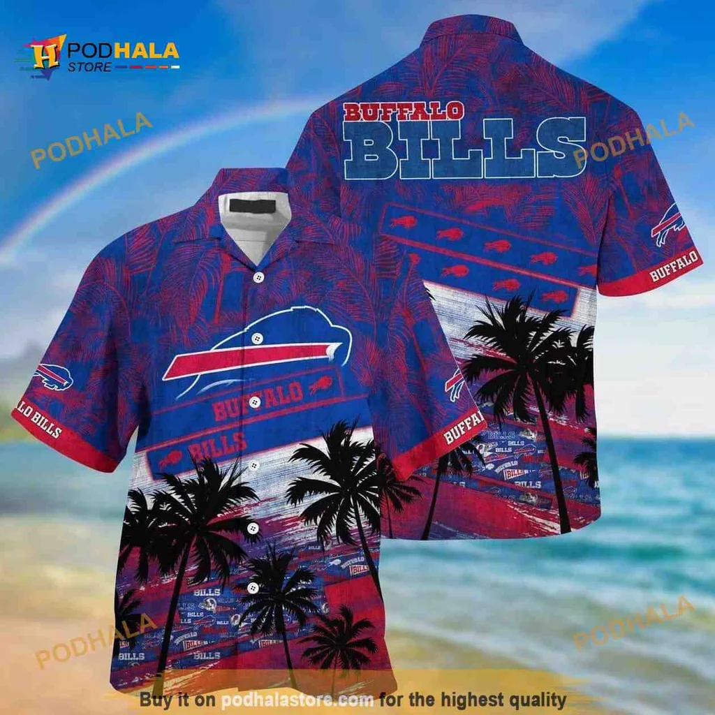 Buffalo Bills Beach Hawaiian Shirt With Tropical Design For Nfl Fans