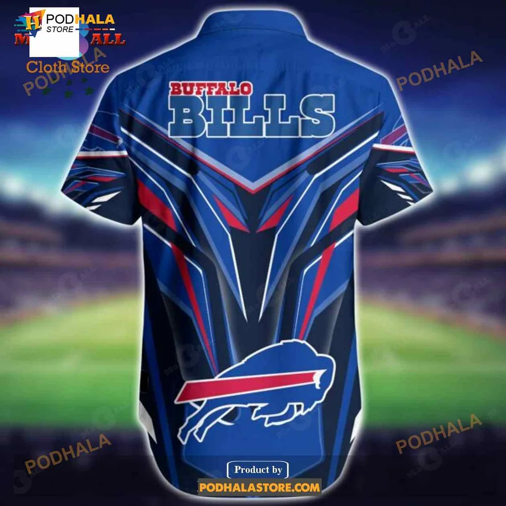 Buffalo Bills Fan Aloha Shirt In Vibrant Team Colors Buffalo Bills Fan Aloha Shirt In Vibrant Team Colors
