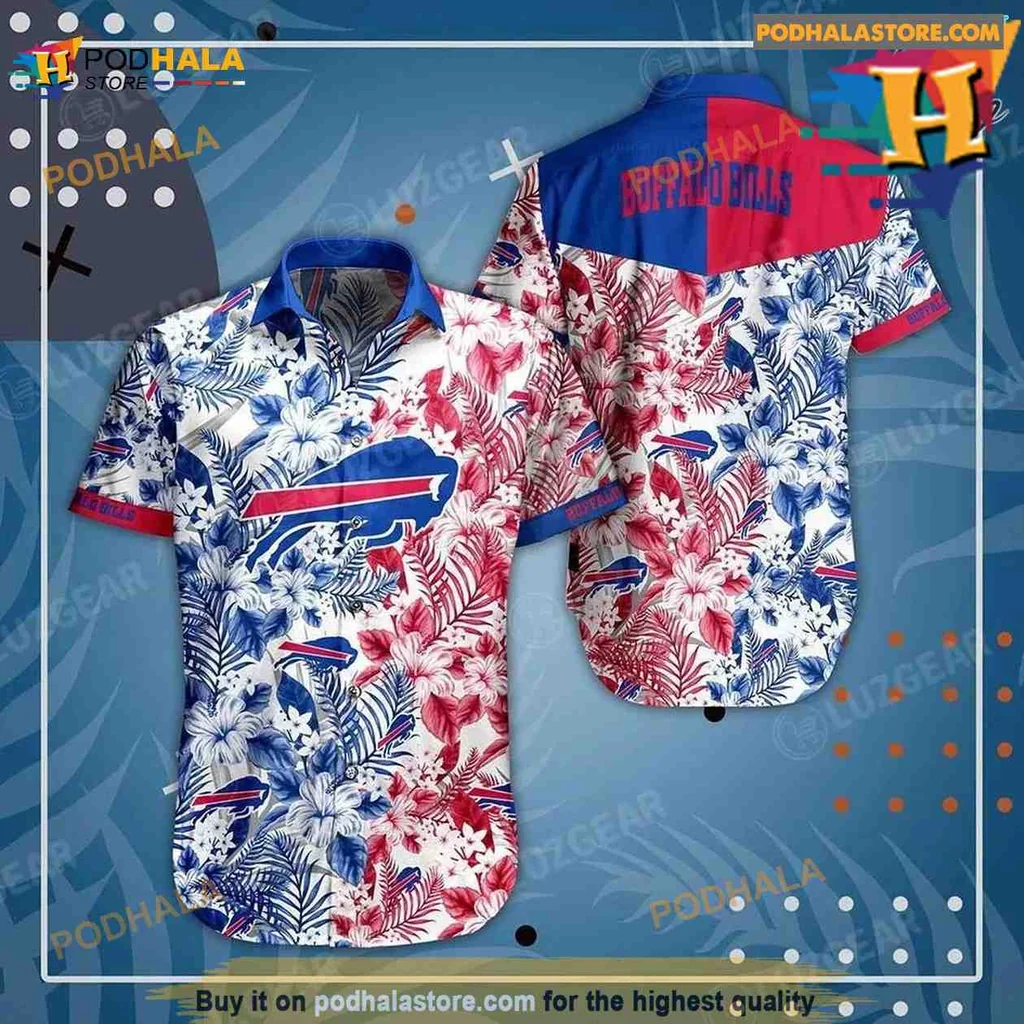 Buffalo Bills Floral Aloha Shirt With Tropical Design For Summer Fun