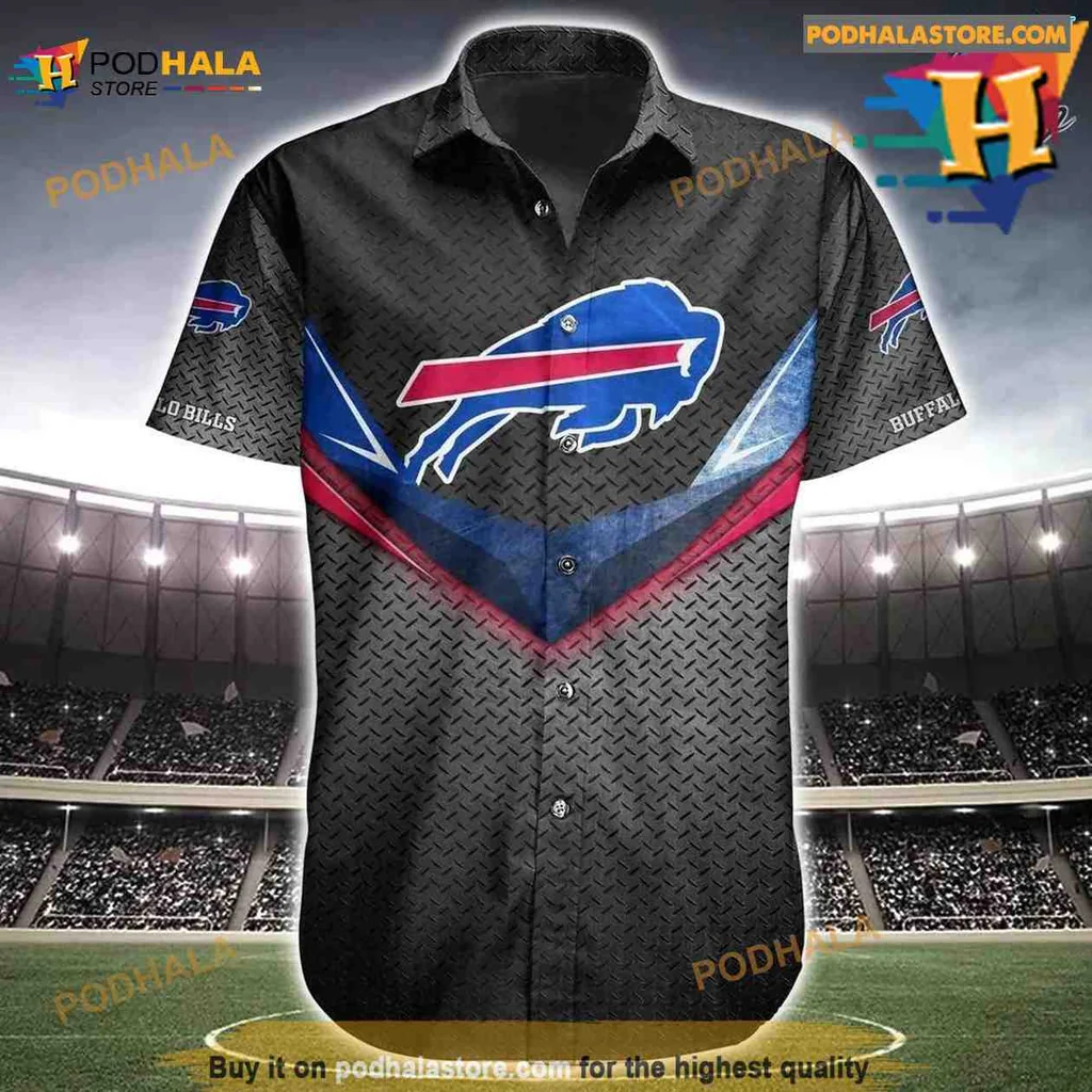 Buffalo Bills Football Aloha Shirt Featuring Iconic Team Colors And Logo