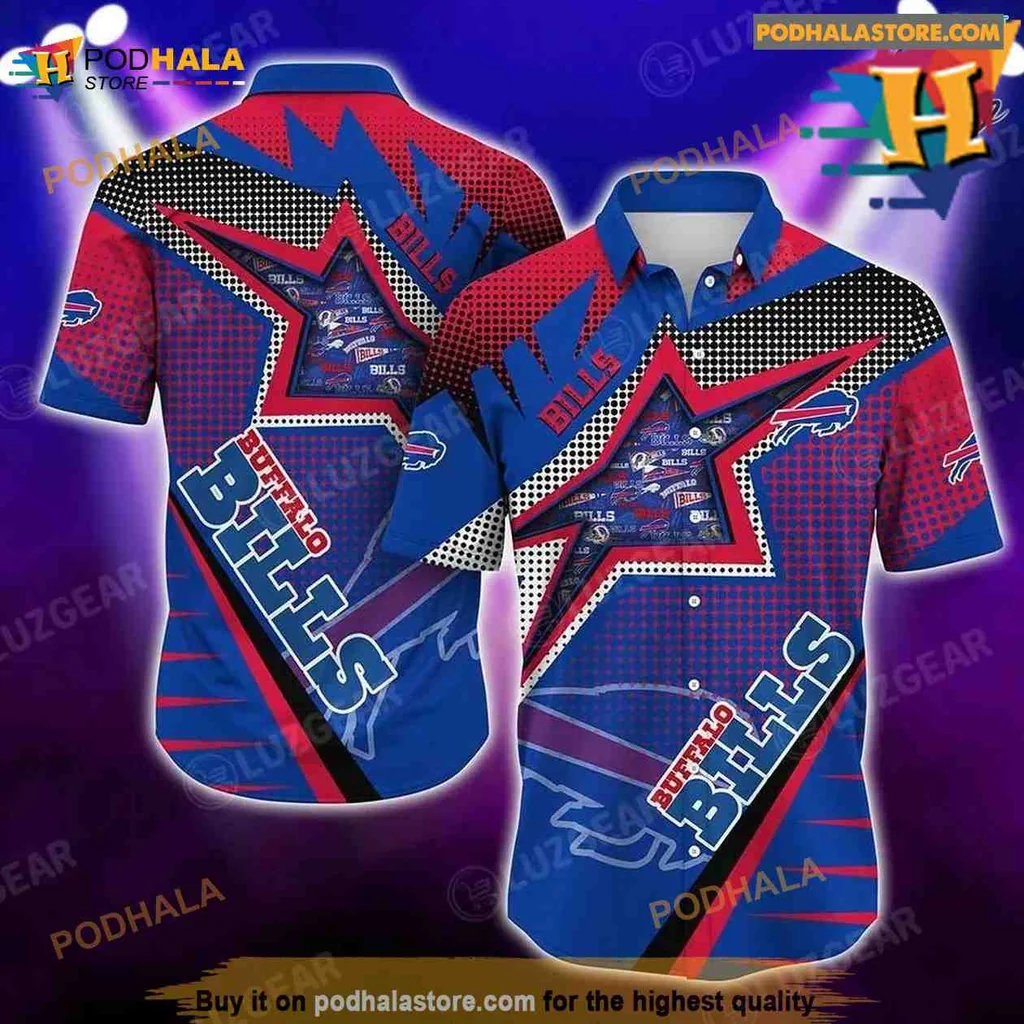 Buffalo Bills Football Aloha Shirt With Bold Team Colors And Design