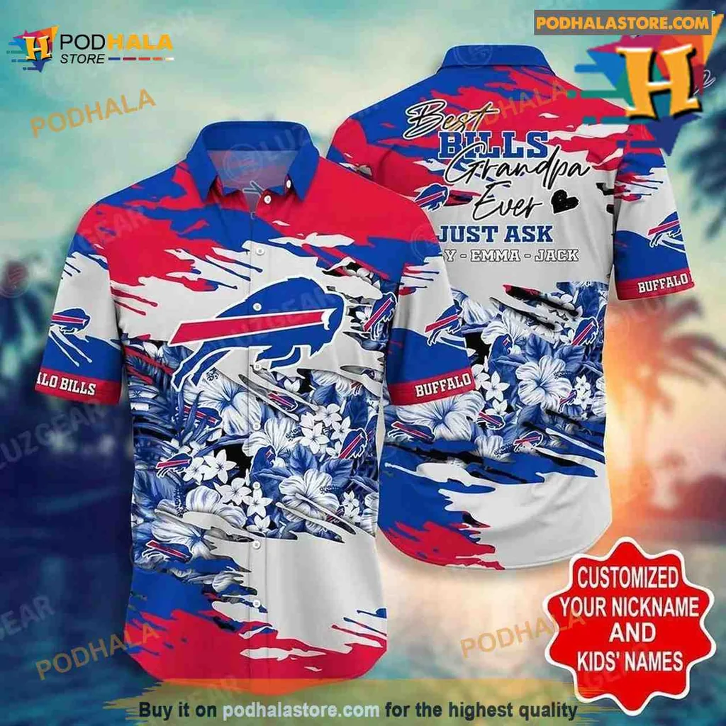 Buffalo Bills Grandpa Aloha Shirt Best Bills Grandpa Ever Just Ask