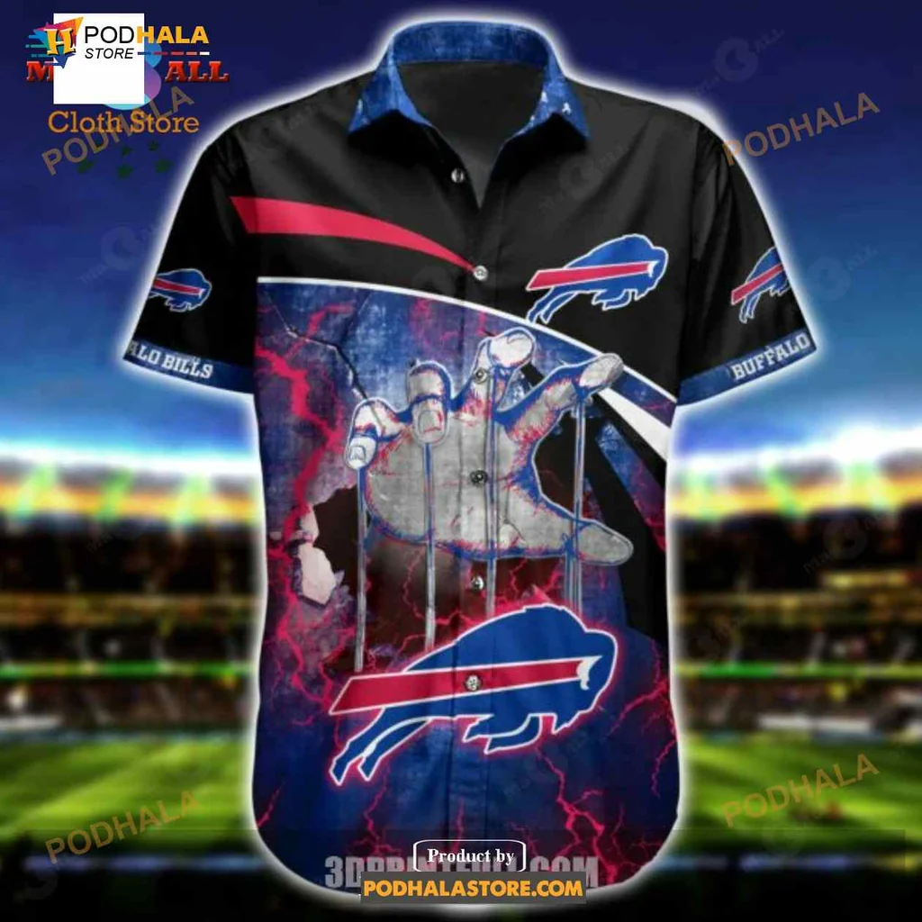 Buffalo Bills Hawaiian Shirt Featuring Bold Football Design For Summer Fun