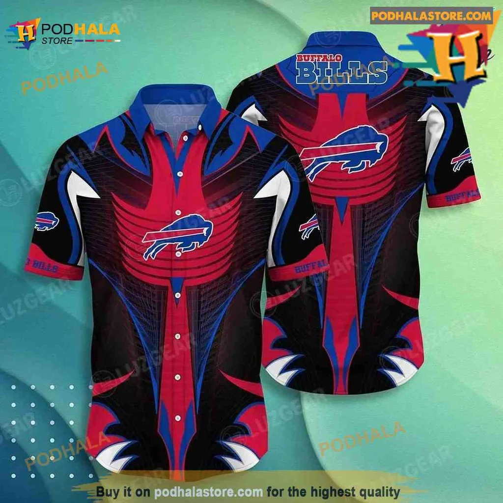 Buffalo Bills Hawaiian Shirt Featuring Bold Logo And Energetic Design