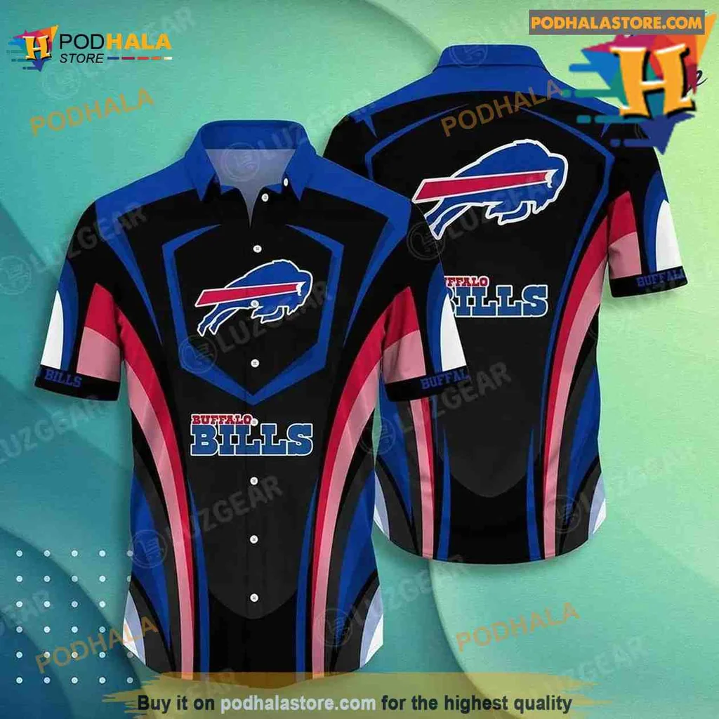 Buffalo Bills Hawaiian Shirt Featuring Bold Logo Design For Sports Fans