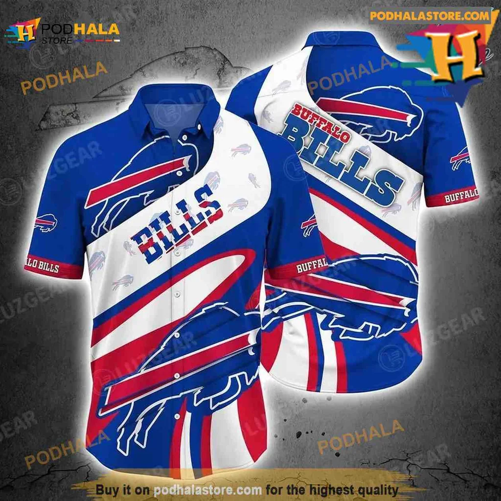 Buffalo Bills Hawaiian Shirt Featuring Bold Team Colors And Logo