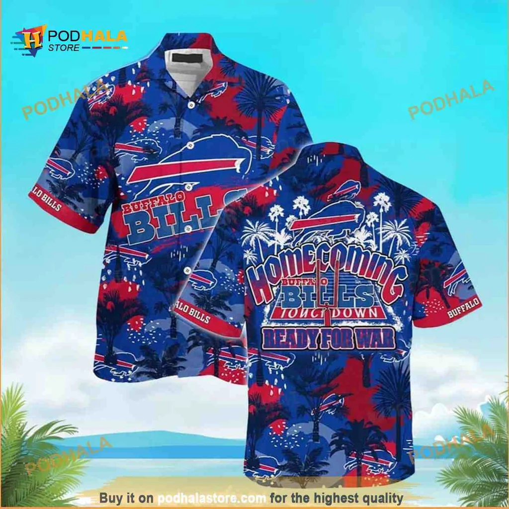 Buffalo Bills Hawaiian Shirt Ready For War Touchdown Design