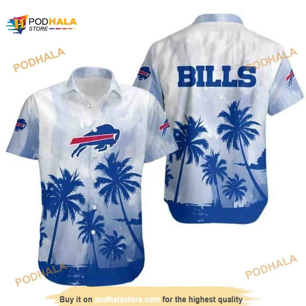 Buffalo Bills Hawaiian Shirt With Coconut Trees For Beach Lovers