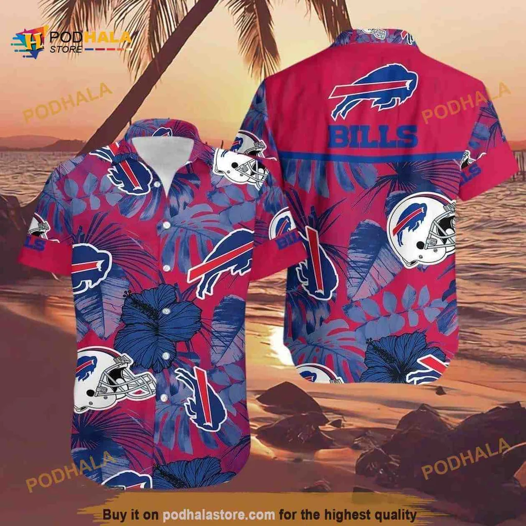 Buffalo Bills Hawaiian Shirt With Tropical Design For Beach Outings