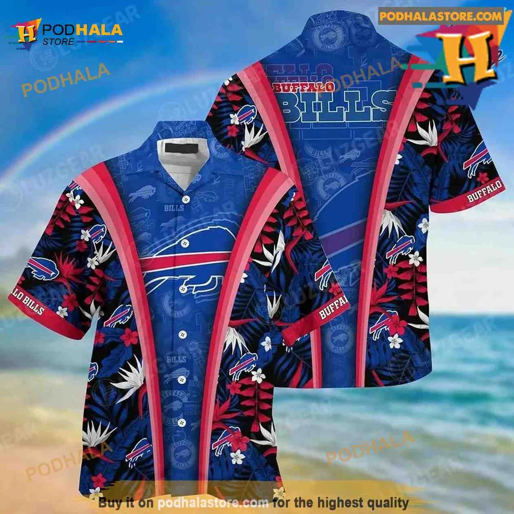 Buffalo Bills Hawaiian Shirt With Tropical Design For Football Fans