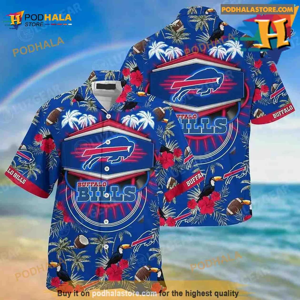 Buffalo Bills Hawaiian Shirt With Tropical Design For Summer Fun