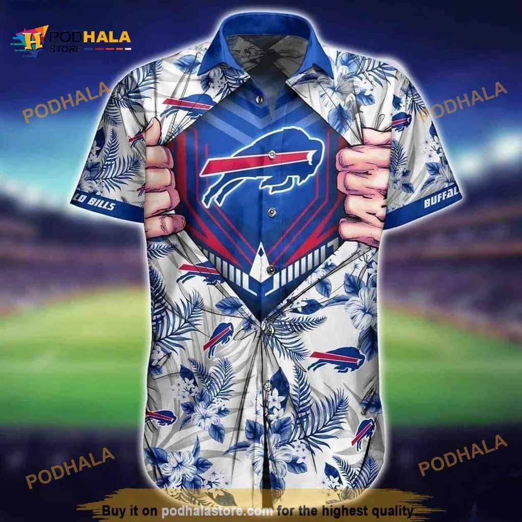 Buffalo Bills Hawaiian Shirt With Tropical Design For Summer Fun