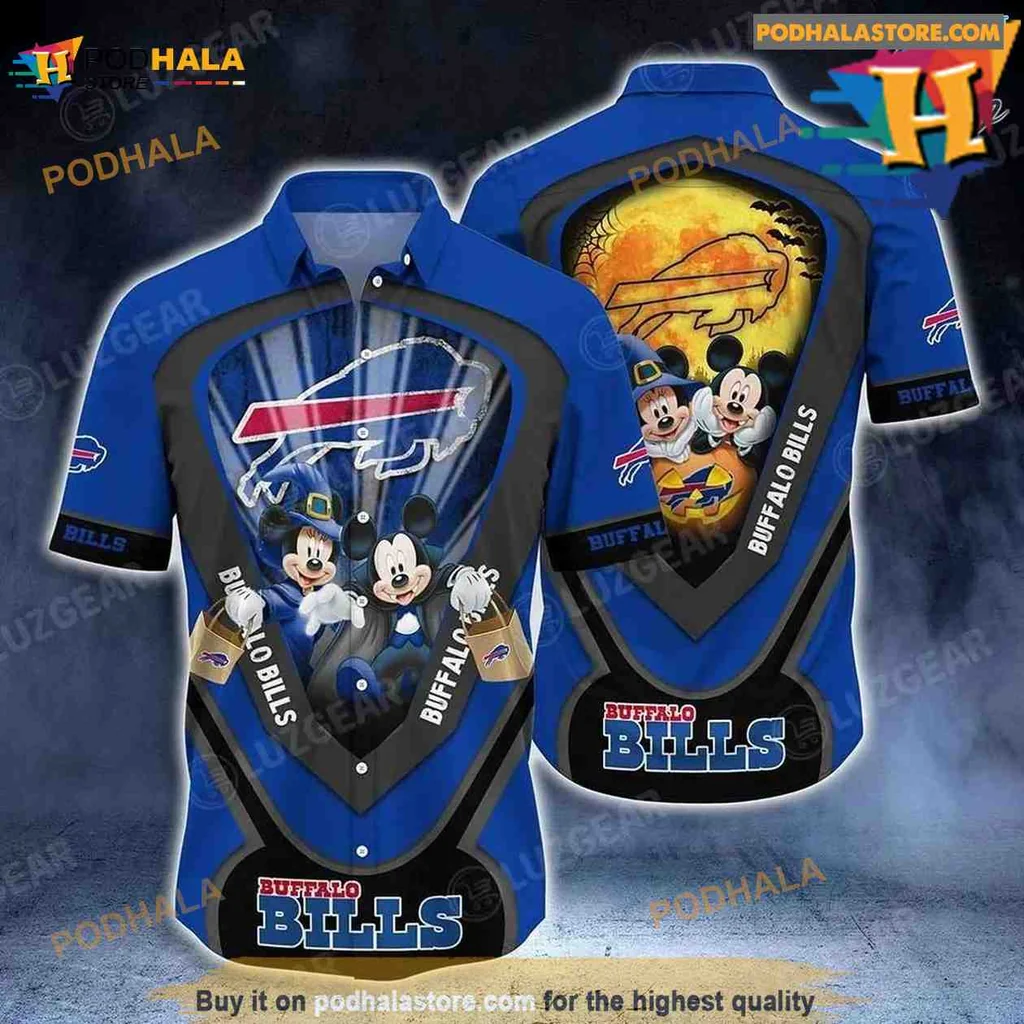 Buffalo Bills Mickey Mouse Hawaiian Shirt For Halloween Fans