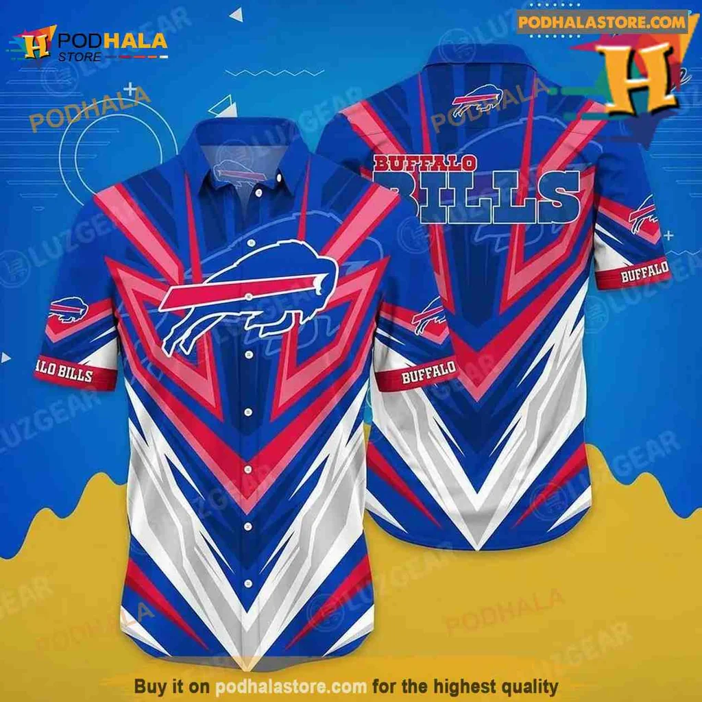 Buffalo Bills Nfl Hawaiian Shirt Featuring Bold Team Colors And Logo