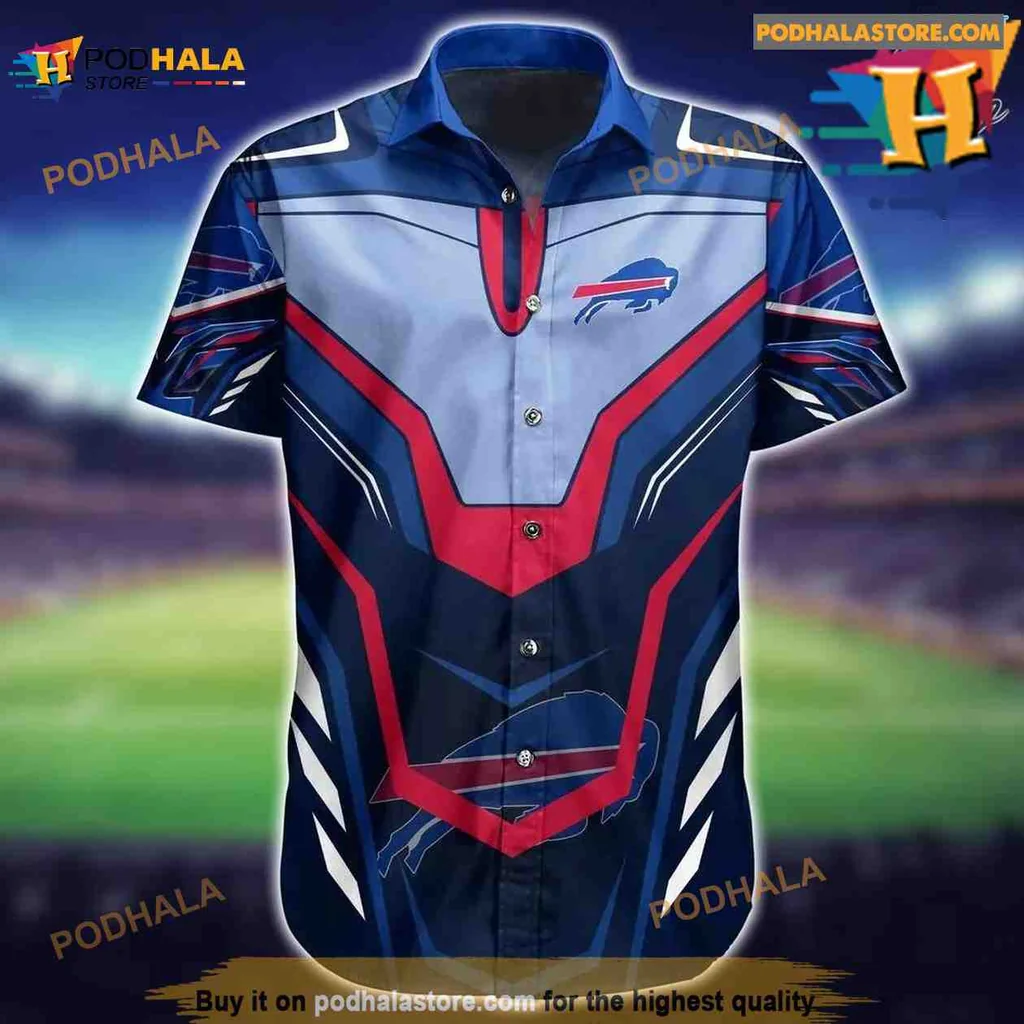 Buffalo Bills Nfl Hawaiian Shirt Featuring Bold Team Logo Design