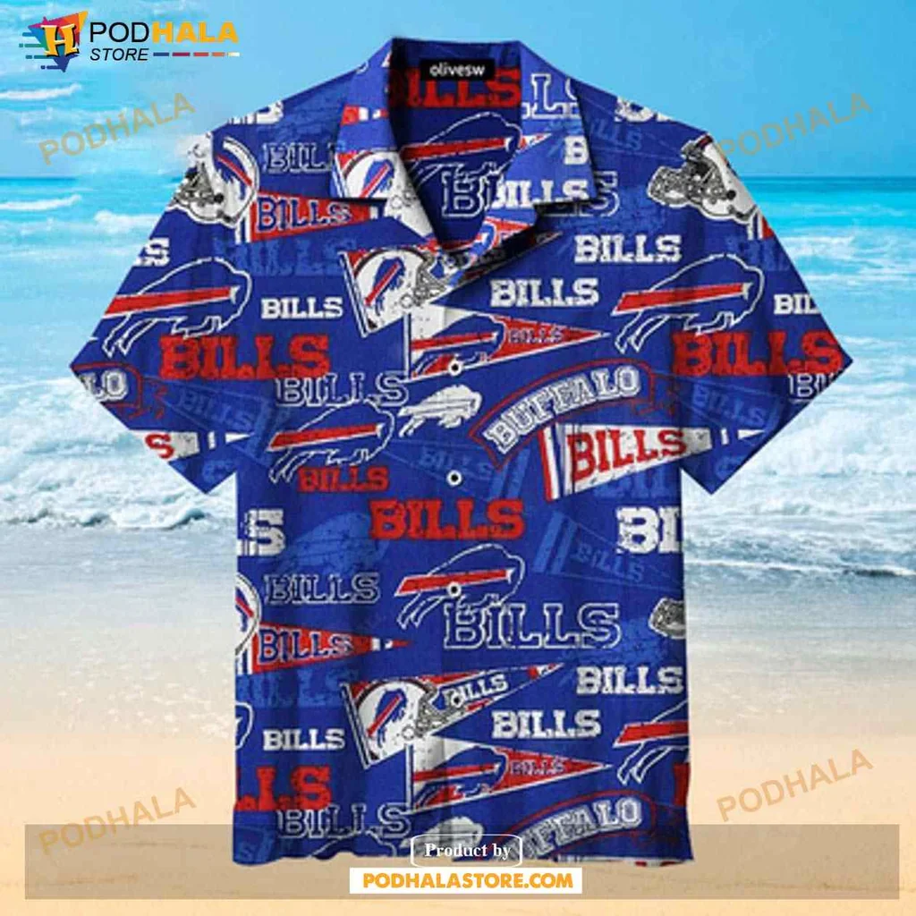 Buffalo Bills Retro Hawaiian Shirt With All Over Print Team Graphics