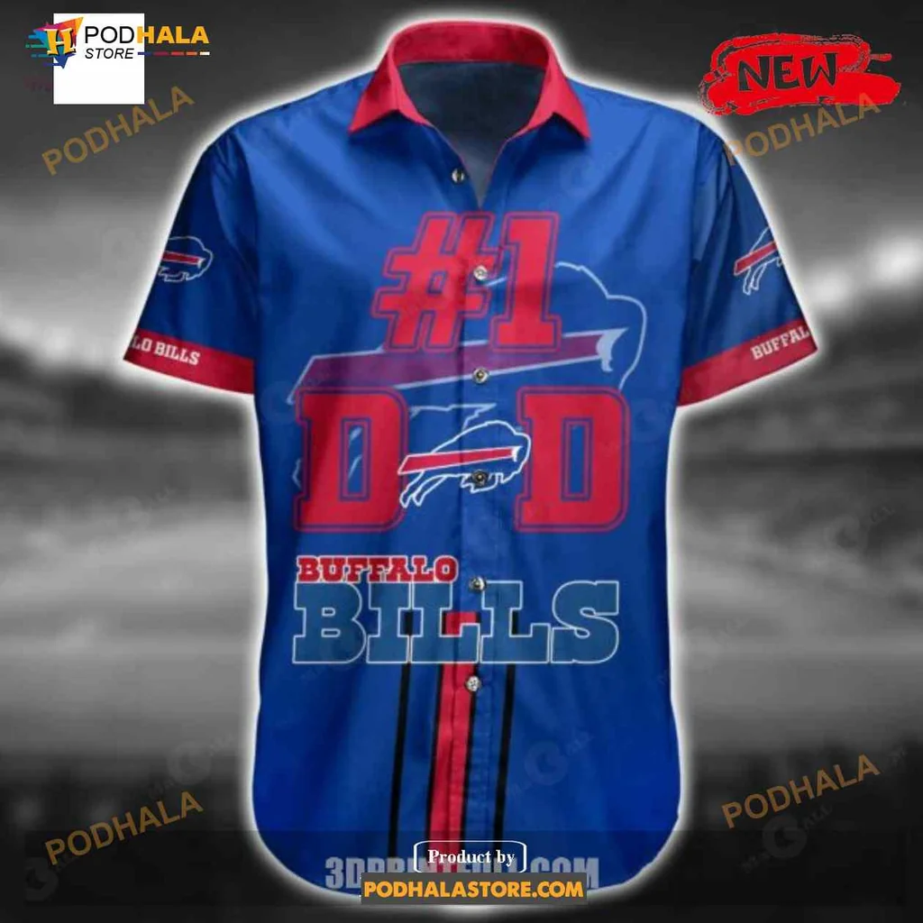 Buffalo Bills Summer Aloha Shirt Featuring Jackson 64 And Team Colors Buffalo Bills Summer Aloha Shirt Featuring Jackson 64 And Team Colors