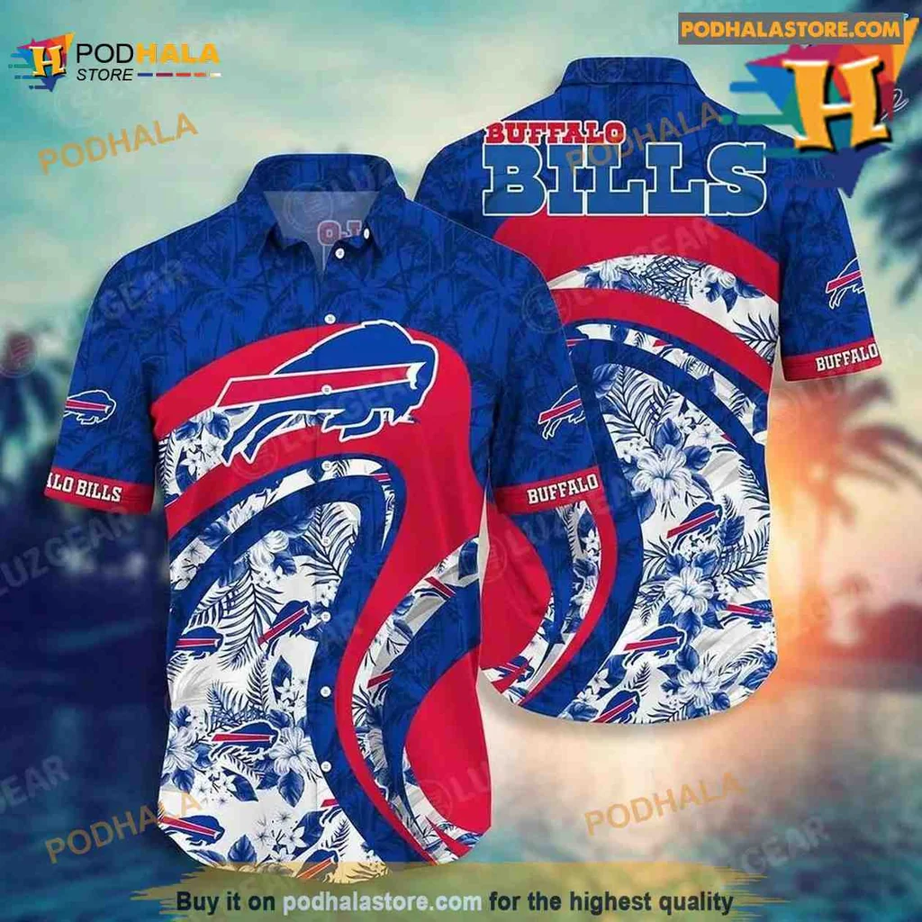 Buffalo Bills Tropical Aloha Shirt With Floral Patterns And Bold Colors