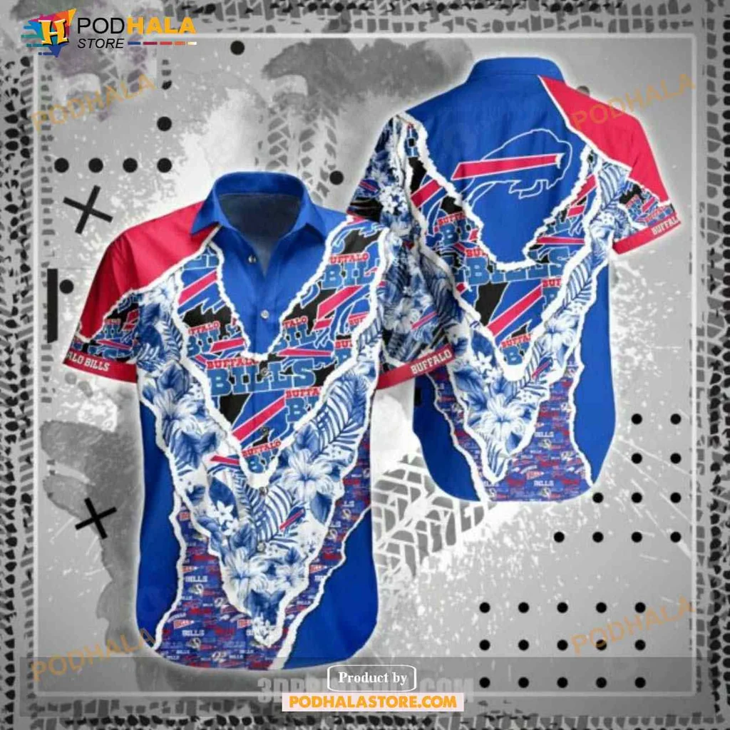 Buffalo Bills Tropical Floral Shirt With Vibrant Team Colors