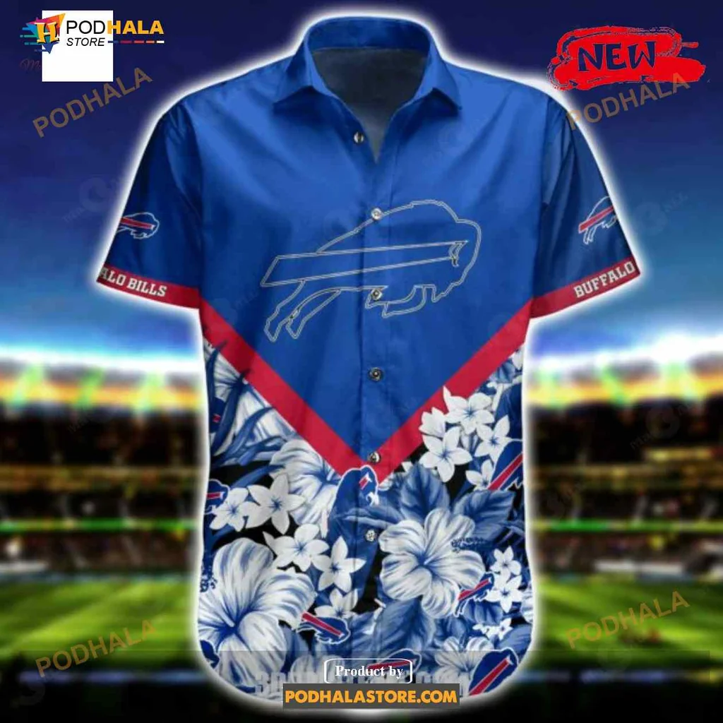 Buffalo Bills Tropical Hawaiian Shirt With Bold Colors And Floral Design