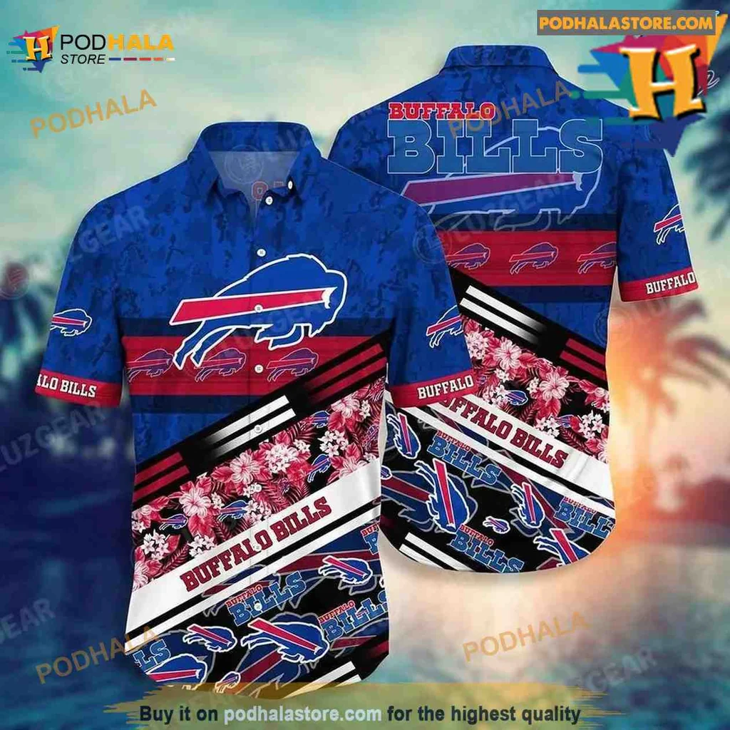 Buffalo Bills Tropical Hawaiian Shirt With Bold Floral Patterns