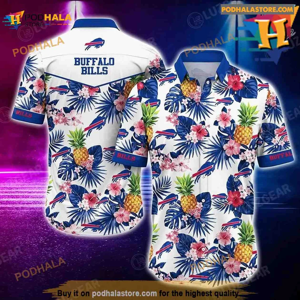 Buffalo Bills Tropical Hawaiian Shirt With Colorful Floral Design