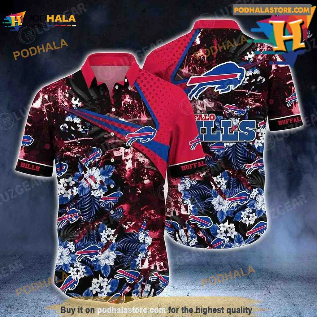 Buffalo Bills Tropical Hawaiian Shirt With Vibrant Floral Patterns