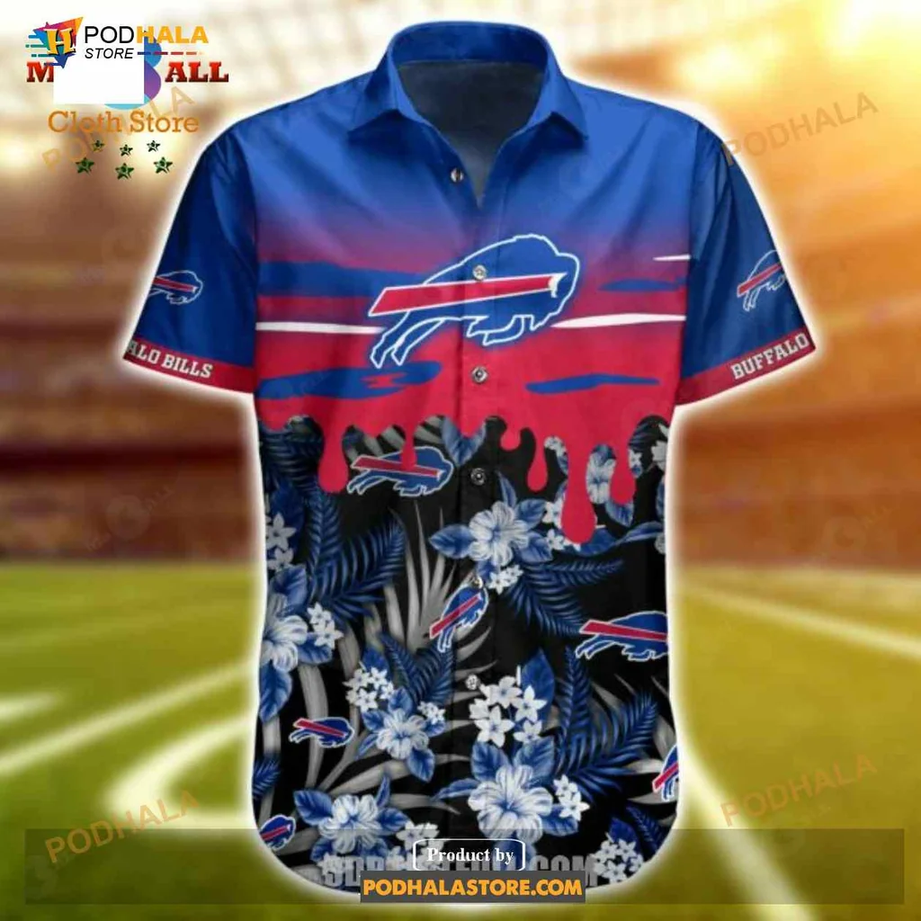 Buffalo Bills Tropical Hawaiian Shirt With Vibrant Team Colors And Floral Design