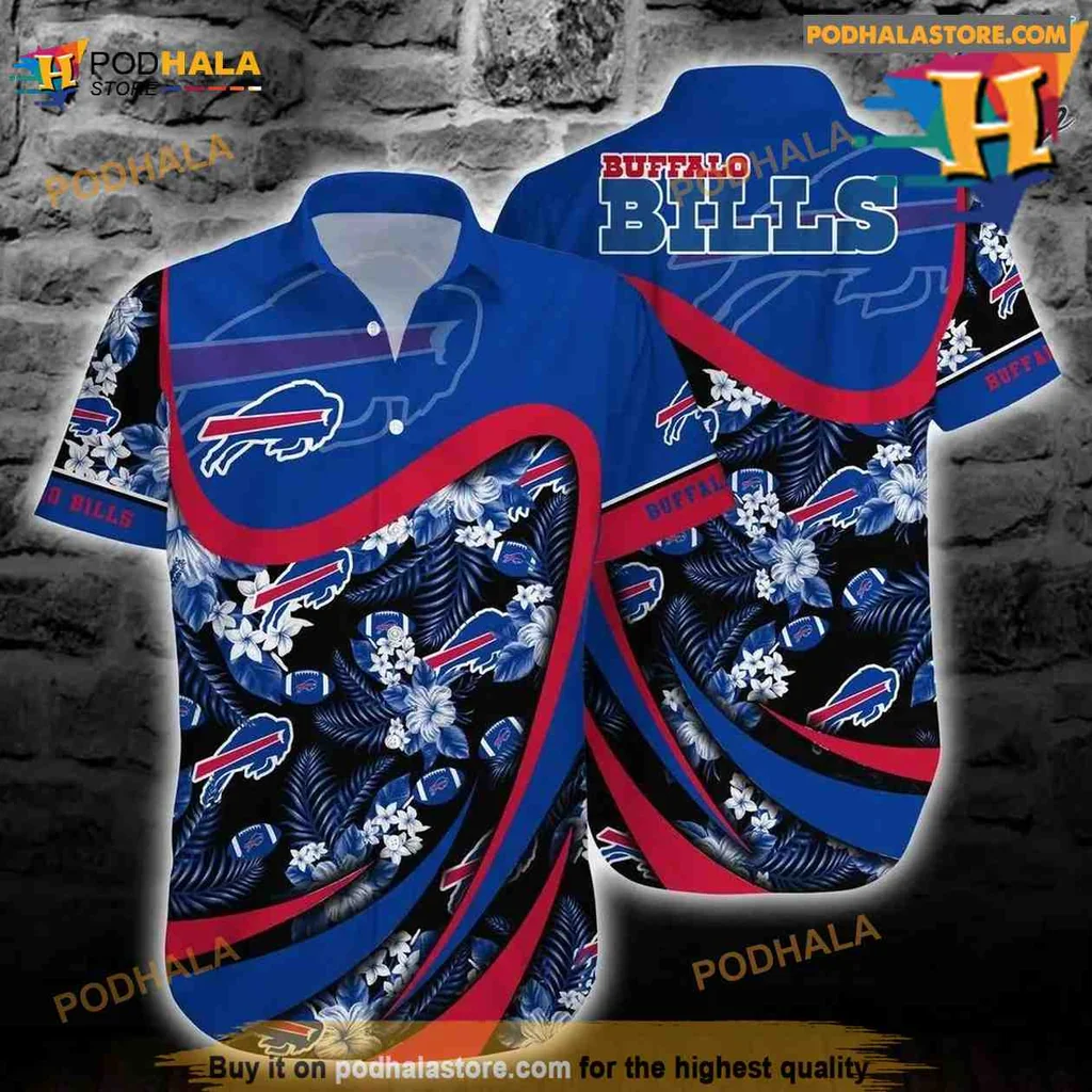 Buffalo Bills Tropical Hawaiian Shirt With Vibrant Team Logo And Floral Design