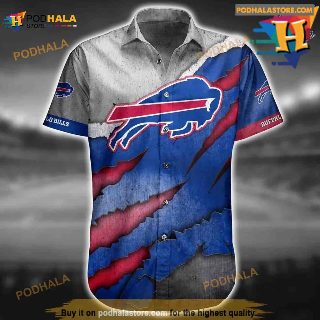 Buffalo Bills Vintage Hawaiian Shirt Featuring Bold Team Logo And Colors