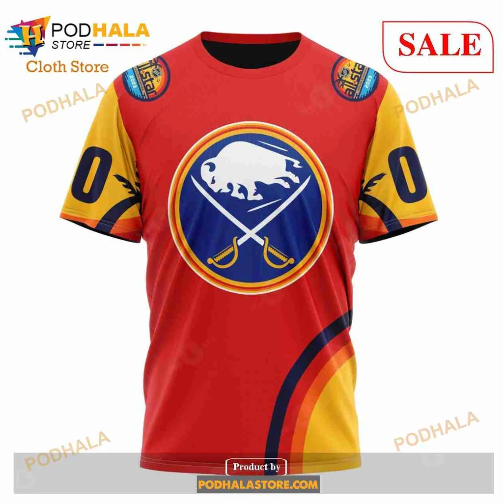 Buffalo Sabres 3d Hoodie With Bold Red Design Featuring White Buffalo Emblem - Product View 6 Buffalo Sabres 3d Hoodie With Bold Red Design Featuring White Buffalo Emblem - Product View 6