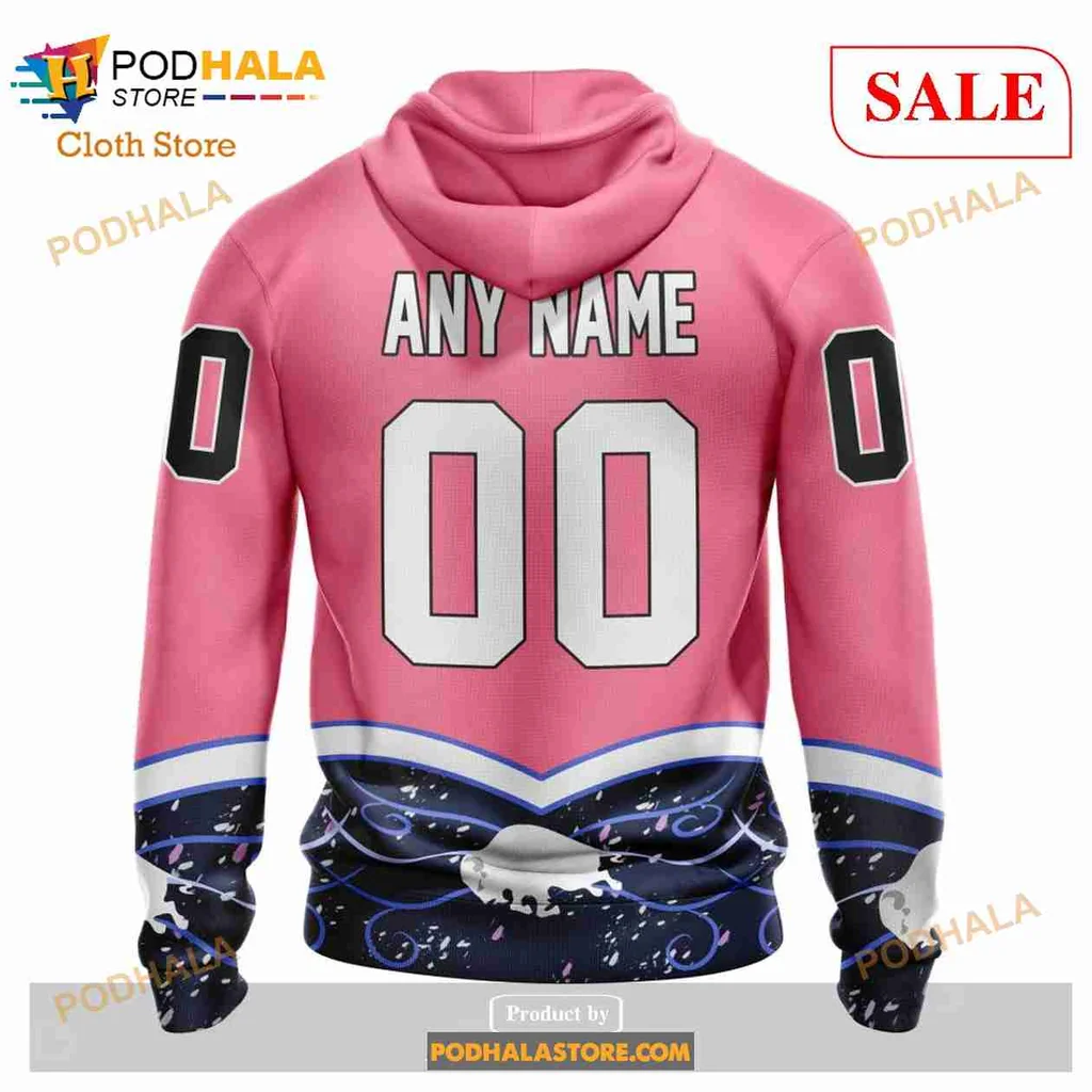 Buffalo Sabres Cancer Awareness AOP Hoodie With Customizable Design Buffalo Sabres Cancer Awareness AOP Hoodie With Customizable Design