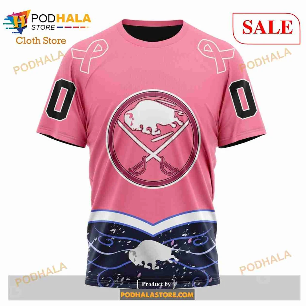 Buffalo Sabres Cancer Awareness 3d Hoodie With Customizable Design - Product View 6 Buffalo Sabres Cancer Awareness 3d Hoodie With Customizable Design - Product View 6